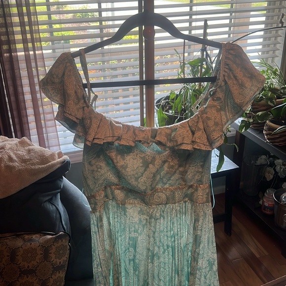 Lovely lifestyle print maxi size large. Rose Velvet. Pretty mint green/white - Picture 7 of 11
